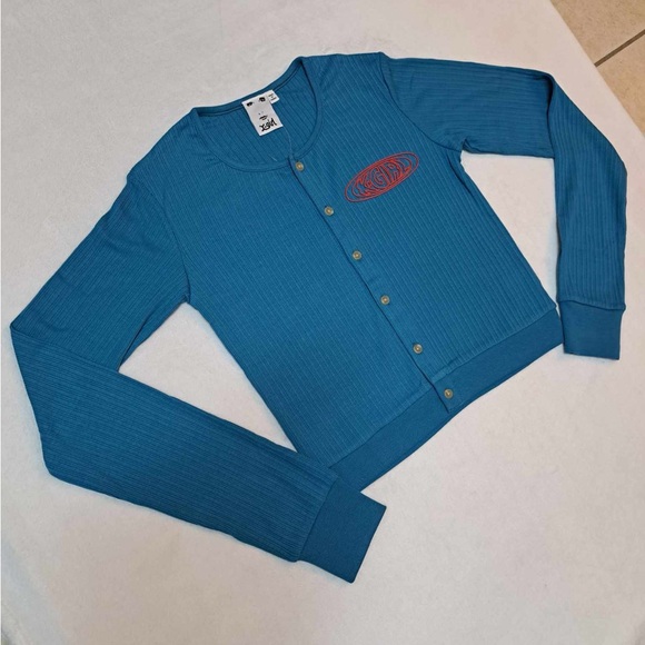 X-Girl Womens Oval Logo Cardigan - Women's size MEDIUM - Picture 3 of 12